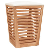 Bathroom Stool 40.5x40.5x56 cm Solid Wood Walnut - Front View