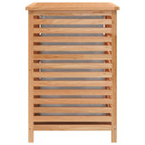Laundry Basket 45x45x65 cm Solid Wood Walnut - Rear View