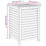 Laundry Basket 45x45x65 cm Solid Wood Walnut - Extra Image