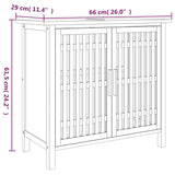 Bathroom Sink Cabinet 66x29x61.5 cm Solid Wood Walnut - Close-Up Angle