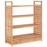 Shoe Rack with Drawer 70x27x81 cm Solid Wood Walnut - Front View