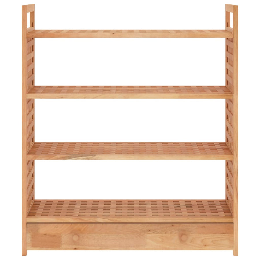Shoe Rack with Drawer 70x27x81 cm Solid Wood Walnut