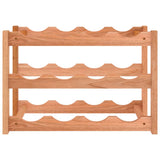 Wine Rack for 12 Bottles Solid Wood Walnut - Side View