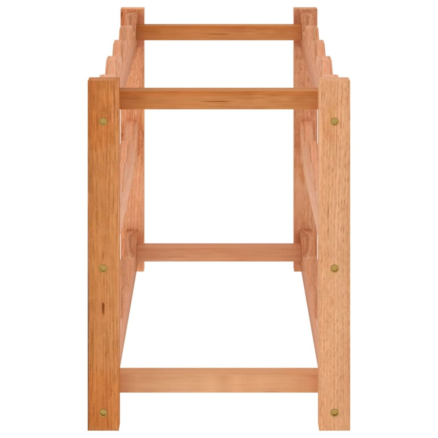 Wine Rack for 12 Bottles Solid Wood Walnut