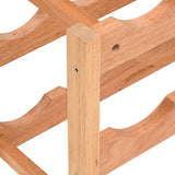 Wine Rack for 12 Bottles Solid Wood Walnut - 45-Degree Angle