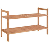 Shoe Rack 69x27x41 cm Solid Wood Walnut - Front View