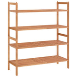 Shoe Racks 2 pcs 69x27x41 cm Solid Wood Walnut - Front View