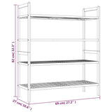 Shoe Racks 2 pcs 69x27x41 cm Solid Wood Walnut