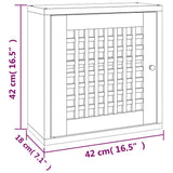 Wall Cabinet 42x18x42 cm Solid Wood Walnut