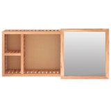 Mirror Cabinet 80x17x34 cm Solid Wood Walnut - Top-Down View