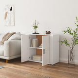 Sideboard White 80x33x70 cm Engineered Wood - 45-Degree Angle