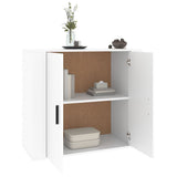 Sideboard White 80x33x70 cm Engineered Wood - Rear View