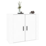 Sideboard White 80x33x70 cm Engineered Wood - Close-Up Angle