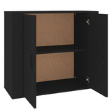 Sideboard Black 80x33x70 cm Engineered Wood - Top-Down View