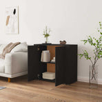 Sideboard Black 80x33x70 cm Engineered Wood
