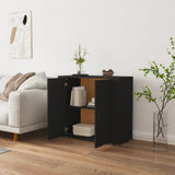 Sideboard Black 80x33x70 cm Engineered Wood - 45-Degree Angle