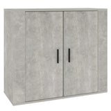 Sideboard Concrete Grey 80x33x70 cm Engineered Wood - Front View