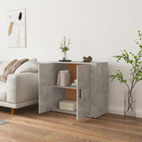 Sideboard Concrete Grey 80x33x70 cm Engineered Wood - 45-Degree Angle