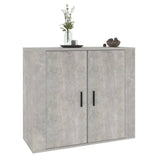 Sideboard Concrete Grey 80x33x70 cm Engineered Wood - Close-Up Angle