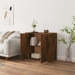 Sideboard Smoked Oak 80x33x70 cm Engineered Wood