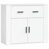 Sideboard White 80x33x70 cm Engineered Wood - Front View