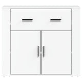 Sideboard White 80x33x70 cm Engineered Wood - Side View