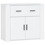 Sideboard High Gloss White 80x33x70 cm Engineered Wood