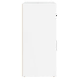 Sideboard High Gloss White 80x33x70 cm Engineered Wood - 45-Degree Angle