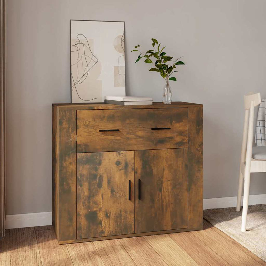 Sideboard Smoked Oak 80x33x70 cm Engineered Wood