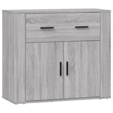 Sideboard Grey Sonoma 80x33x70 cm Engineered Wood - Front View