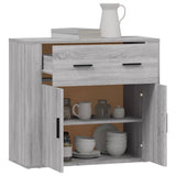 Sideboard Grey Sonoma 80x33x70 cm Engineered Wood - Low Angle