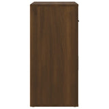 Sideboard Brown Oak 80x33x70 cm Engineered Wood - 45-Degree Angle