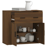 Sideboard Brown Oak 80x33x70 cm Engineered Wood - Close-Up Angle