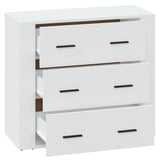 Sideboard White 80x33x70 cm Engineered Wood - Top-Down View
