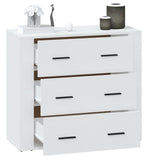 Sideboard White 80x33x70 cm Engineered Wood - Low Angle