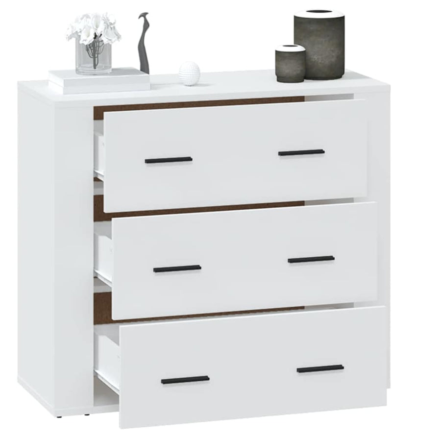 Sideboard White 80x33x70 cm Engineered Wood