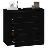 Sideboard Black 80x33x70 cm Engineered Wood - Low Angle