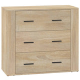 Sideboard Sonoma Oak 80x33x70 cm Engineered Wood - Front View