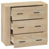 Sideboard Sonoma Oak 80x33x70 cm Engineered Wood - Top-Down View