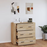 Sideboard Sonoma Oak 80x33x70 cm Engineered Wood - Close-Up Angle