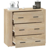 Sideboard Sonoma Oak 80x33x70 cm Engineered Wood - Low Angle