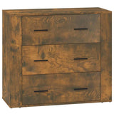 Sideboard Smoked Oak 80x33x70 cm Engineered Wood - Front View