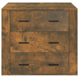 Sideboard Smoked Oak 80x33x70 cm Engineered Wood - Side View