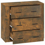 Sideboard Smoked Oak 80x33x70 cm Engineered Wood - Top-Down View