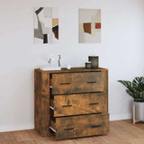 Sideboard Smoked Oak 80x33x70 cm Engineered Wood - Close-Up Angle