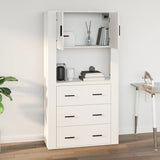 Wall Cabinet White 80x33x80 cm Engineered Wood - Low Angle