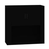 Wall Cabinet Black 80x33x80 cm Engineered Wood - Front View
