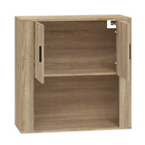 Wall Cabinet Sonoma Oak 80x33x80 cm Engineered Wood - Top-Down View
