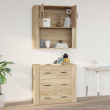 Wall Cabinet Sonoma Oak 80x33x80 cm Engineered Wood - Extra Image