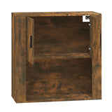 Wall Cabinet Smoked Oak 80x33x80 cm Engineered Wood - Top-Down View